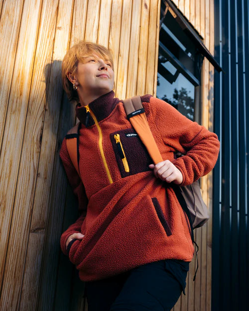 Blusão Fleece Sherpa All Gender Terracota