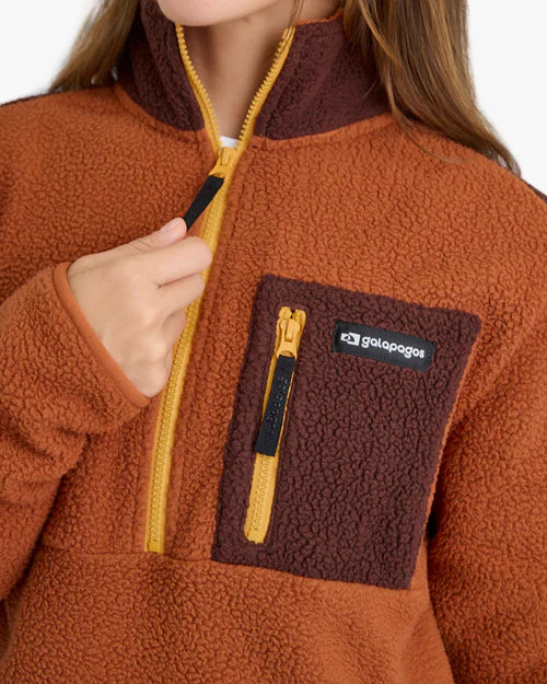 Blusão Fleece Sherpa All Gender Terracota