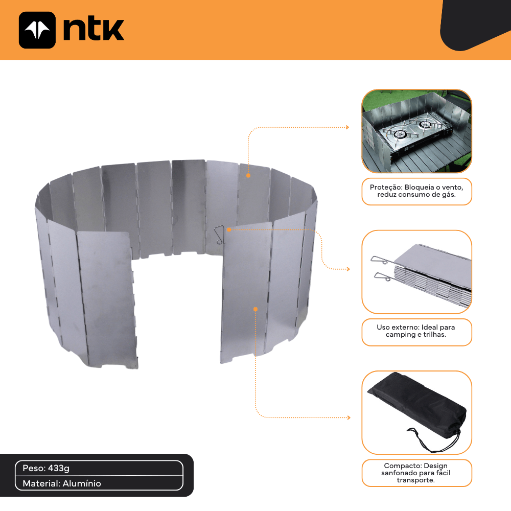 Escudo para Fogareiro G NTK com 18 Abas