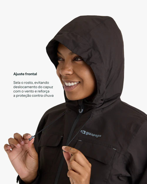 Jaqueta Impermeável Darwin Heat Feminina Preta