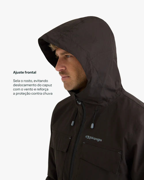 Jaqueta Impermeável Darwin Heat Masculina Preta
