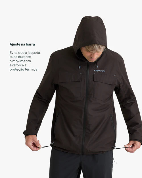 Jaqueta Impermeável Darwin Heat Masculina Preta