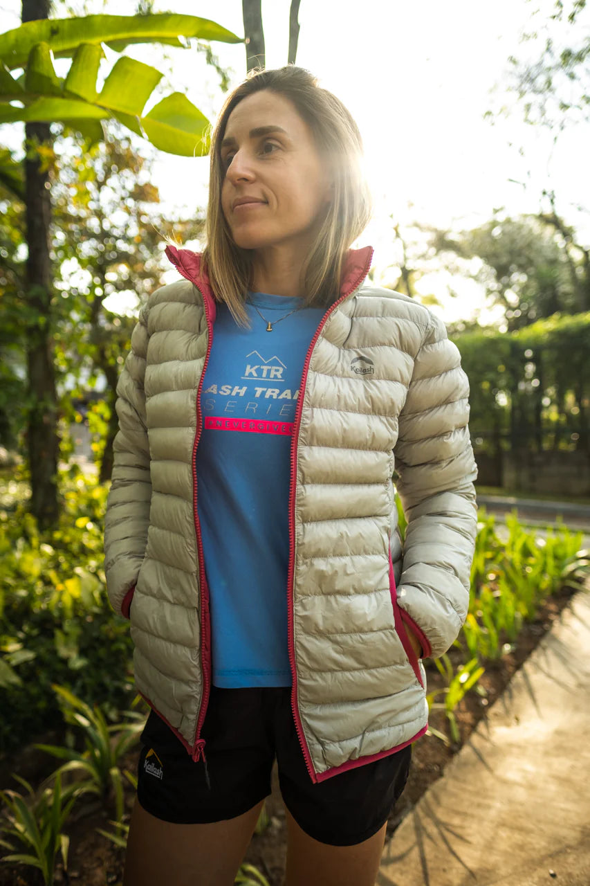 Jaqueta Reversível Goose Down Puffer Feminina