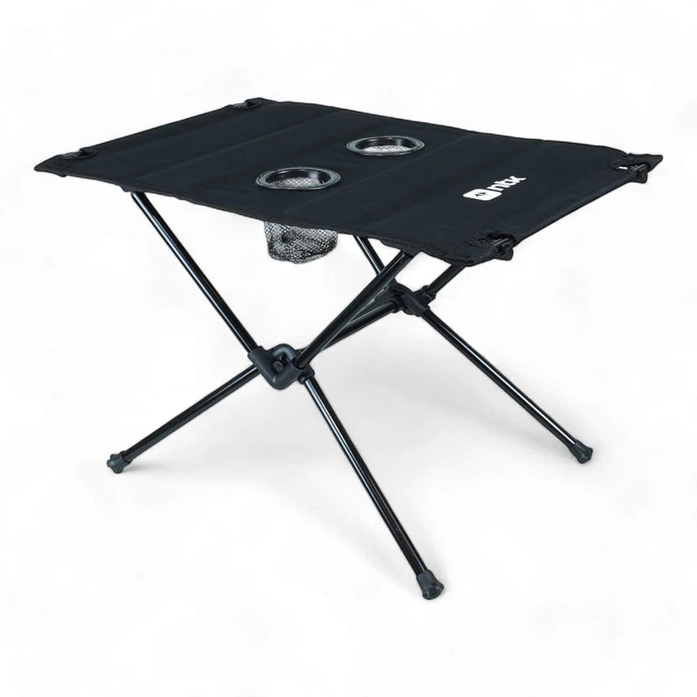 Mesa Dobrável Mobi Estrutura de Aço Porta-copos Preto NTK