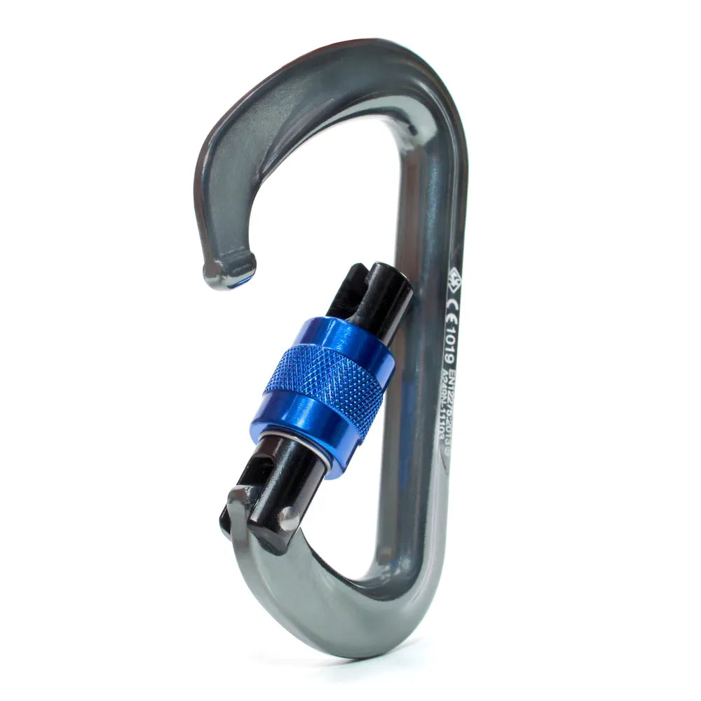 Mosquetão Alumínio D Strong Trava Rosca 28KN CE EN NBR