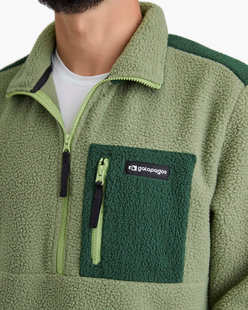 Blusão Fleece Sherpa All Gender Verde