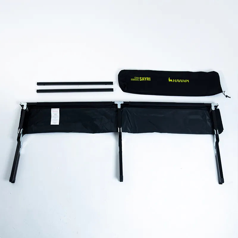 Cama Dobrável 150KG Estrutura Aço