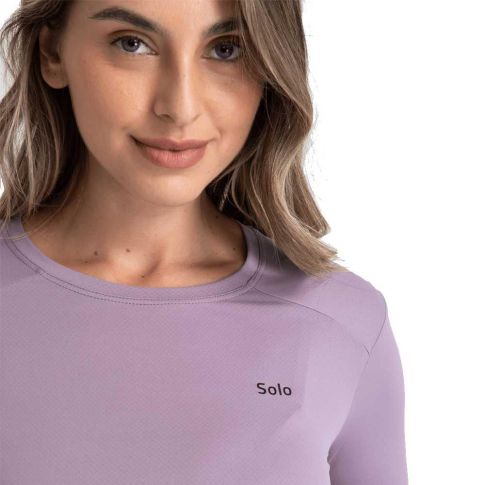 Camiseta Solo Ion UV Feminina Lady Manga Longa