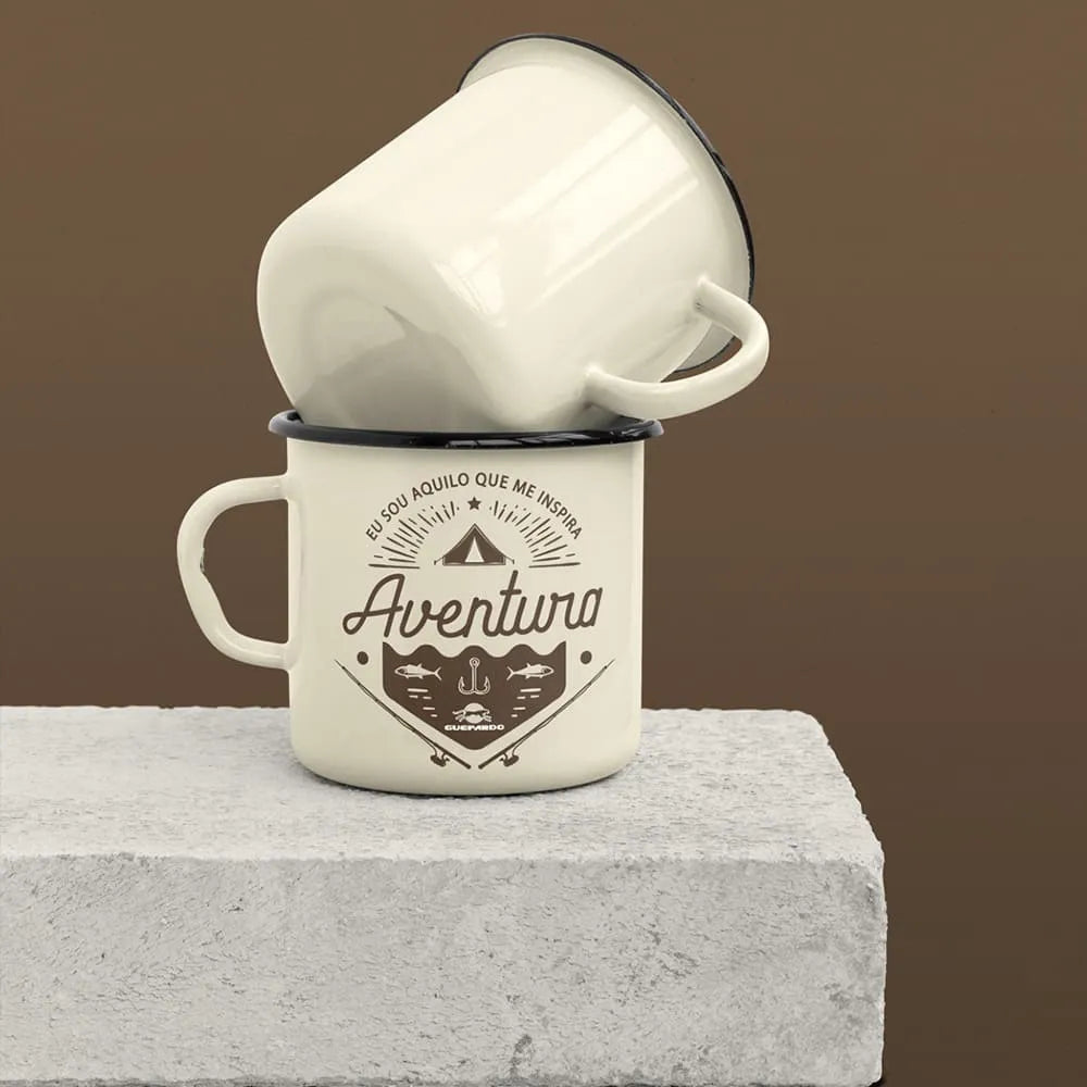 Caneca de alumínio Esmaltada