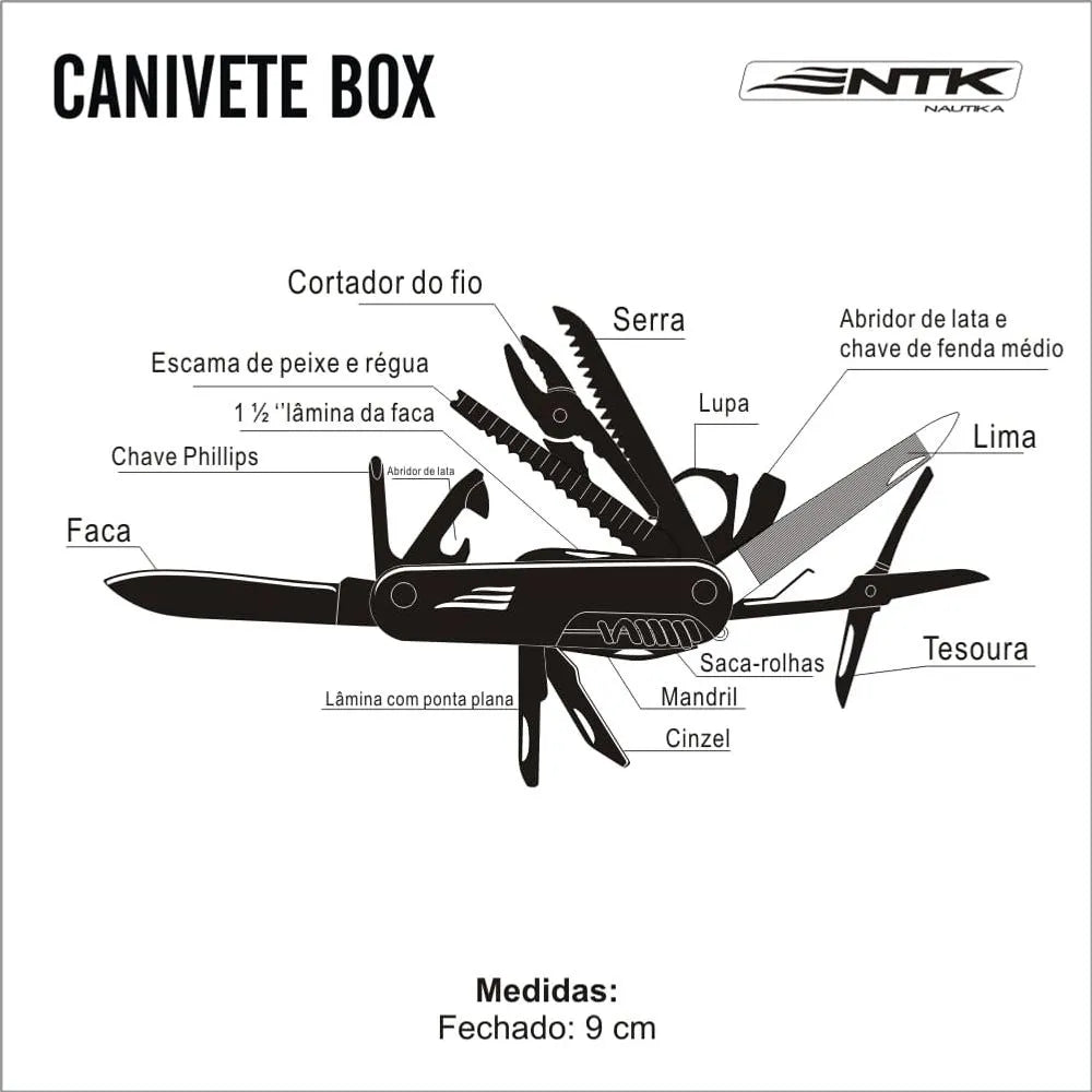 Canivete Box NTK 18 funções