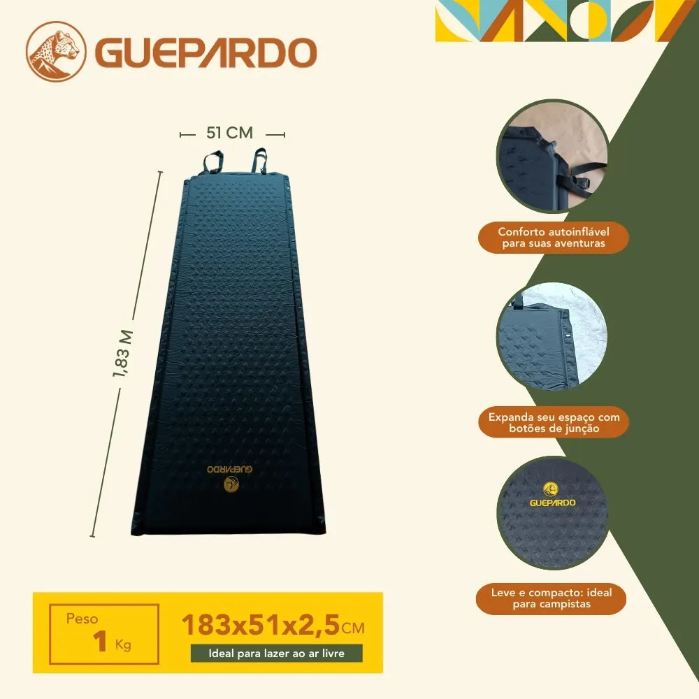 Colchonete Autoinflável Smart Solteiro Poliéster