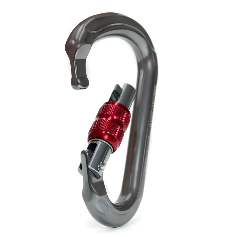 Mosquetão Alumínio HMS 25KN Keylock Trava Rosca CE EN NBR