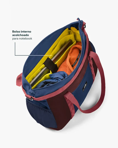 Bolsa Tote All-In Daily 21L - Bordo e Marinho