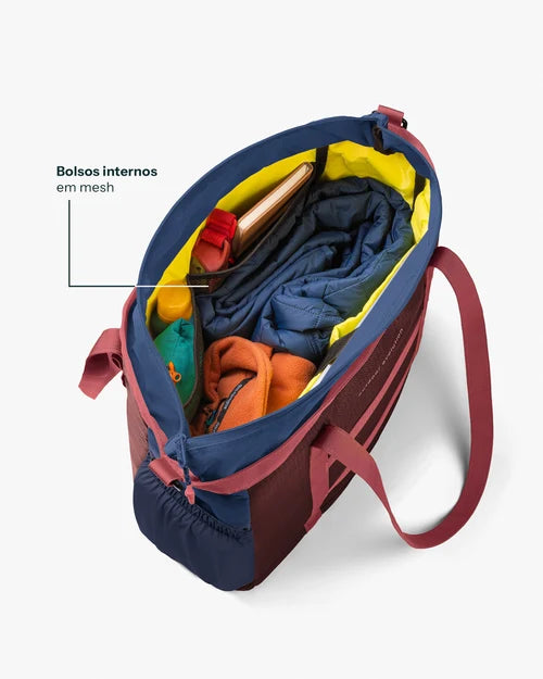 Bolsa Tote All-In Daily 21L - Bordo e Marinho