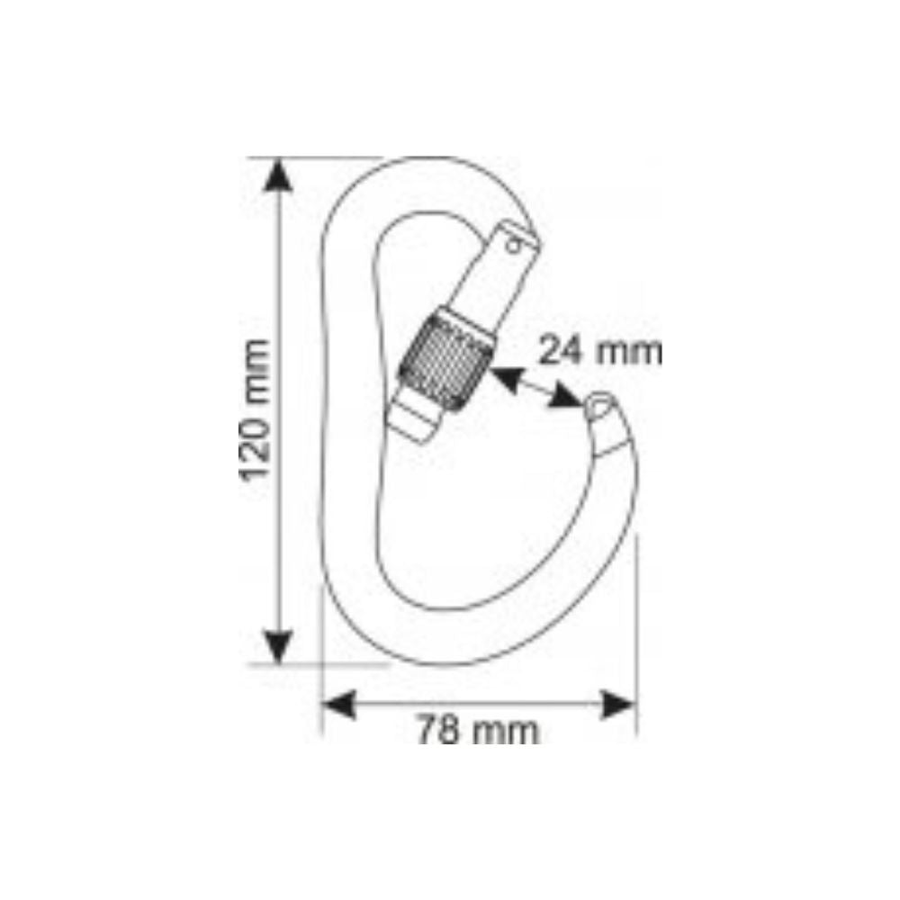 Mosquetão C.A.M.P. HMS ATOM LOCK 26KN