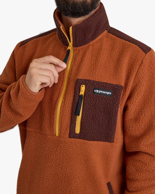 Blusão Fleece Sherpa All Gender Terracota