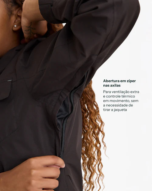 Jaqueta Impermeável Darwin Heat Feminina Preta