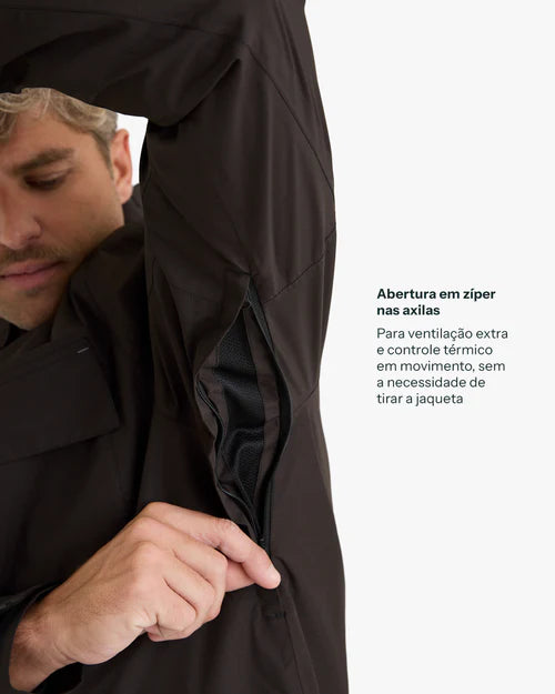 Jaqueta Impermeável Darwin Heat Masculina Preta