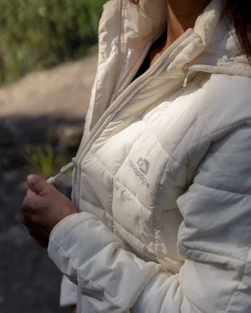 Jaqueta Puffer Ibex Thermolite Heat Feminina Off White