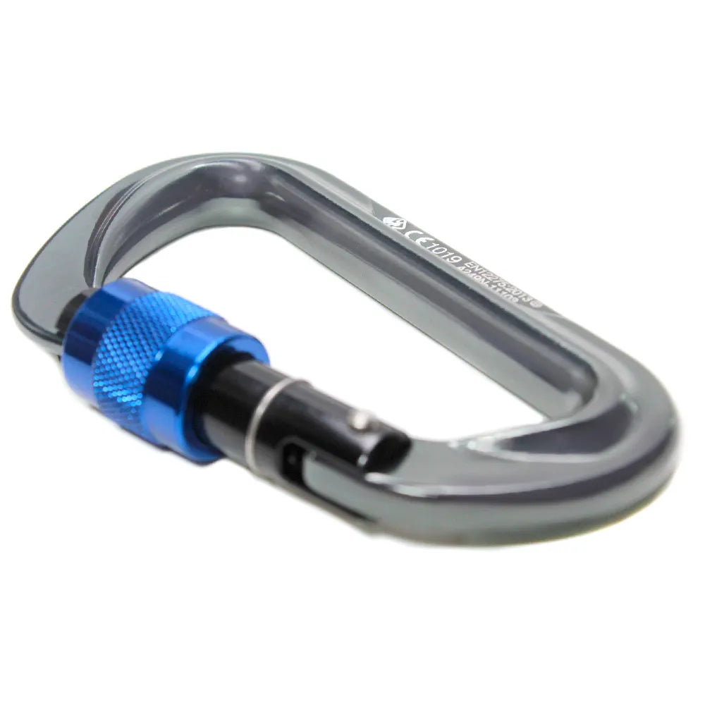 Mosquetão Alumínio D Strong Trava Rosca 28KN CE EN NBR