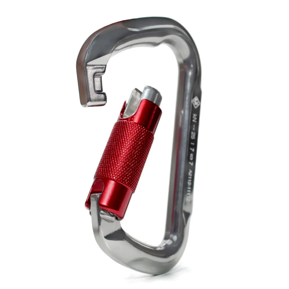 Mosquetão Alumínio D Trava Automática 25KN CE EN NBR