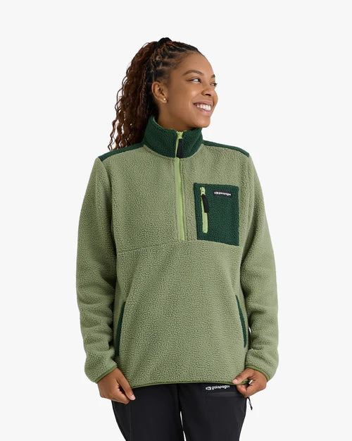 Blusão Fleece Sherpa All Gender Verde