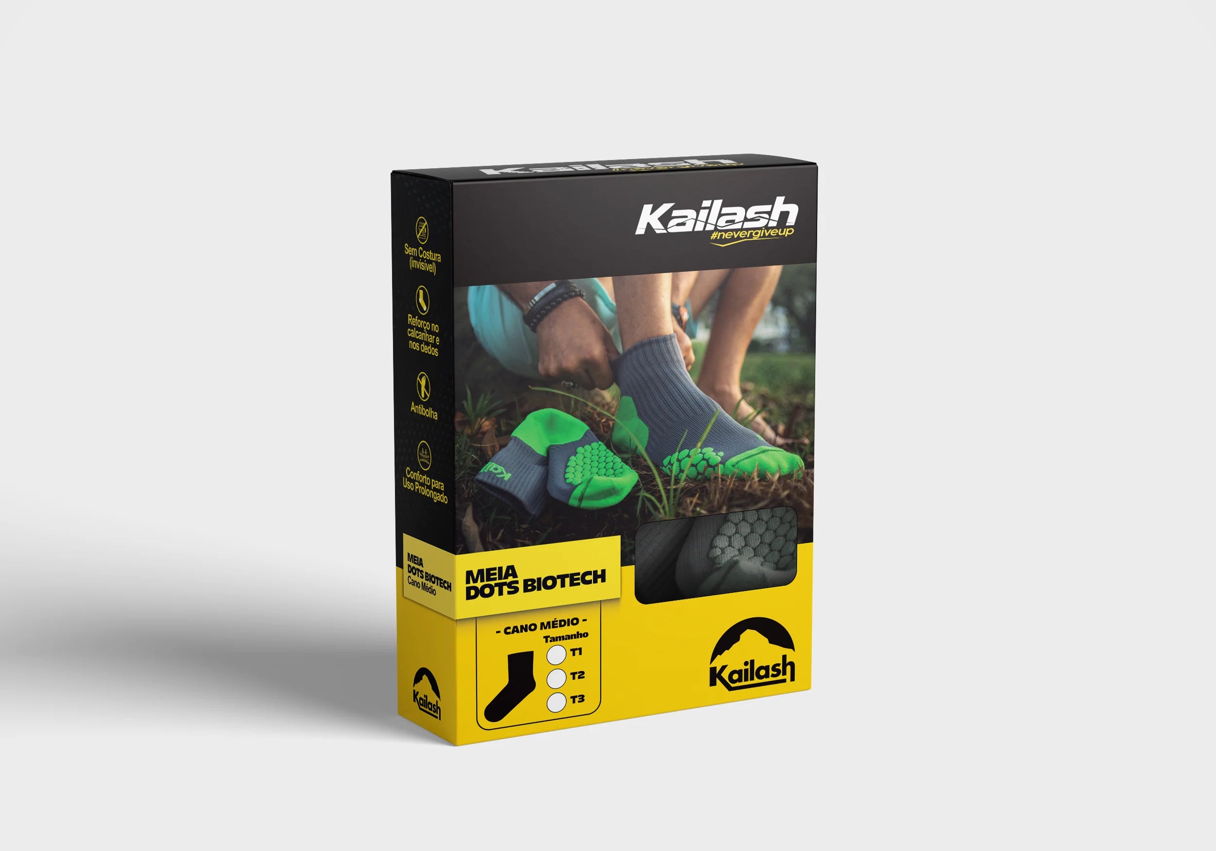 Meia Cano Médio Dots Biotech Kailash